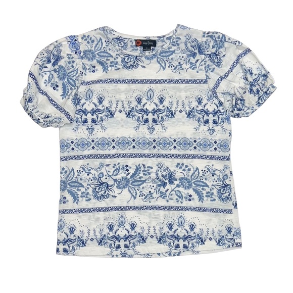Annabel Indigo Poppy Shirt in Off-White main image 1